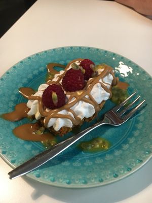 Carrot cake at OmNam in Helsinki