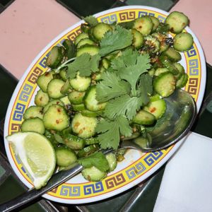 cucumber saladd  at Fortunate Son Chinese in San Diego