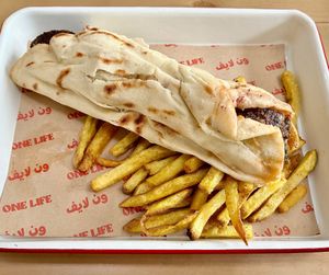 Filthy Falafel wrap at The Growhouse by One Life in Dubai