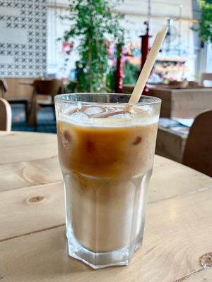 Iced oat latte  at The Growhouse by One Life in Dubai