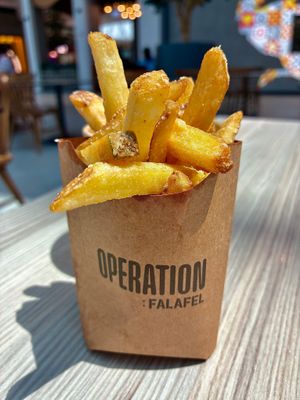 French fries  at Operation Falafel - Dubai Hills Mall in Dubai