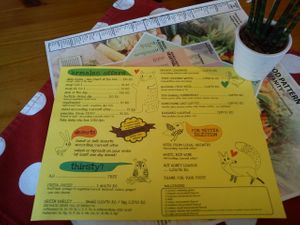 Menu in English. at Krmelec Vrsky in Prague