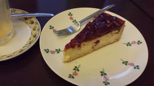 Cheesecake at Cafe Schnurrke in Cologne