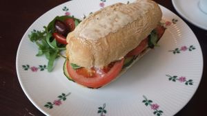 Smoked Tofu Sandwich at Cafe Schnurrke in Cologne