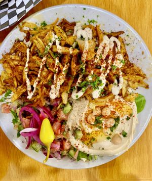 Shawarma bowl  at BeeWali's Vegan AF - West in Los Angeles