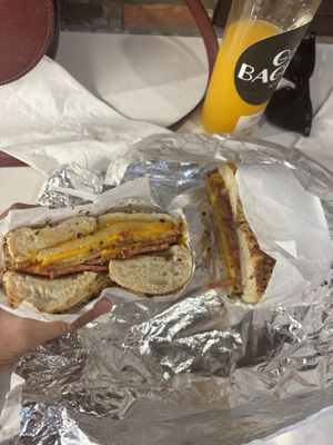 Vegan breakfast bagel was delicious! Highly recommend!  at Go Bagels in New York City