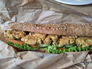 Falafel sandwich at Backstube - Bryggesporden in Bergen