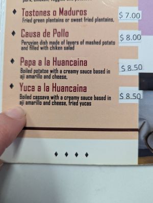 Menu at Casera Latin Kitchen and Bakery in Oceanside