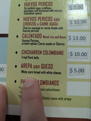 Menu at Casera Latin Kitchen and Bakery in Oceanside