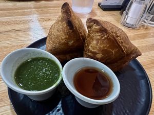 Samosas  at KT's Rasoi Indian Cuisine in St Joseph