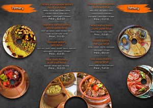 Menu (clay hot pots) at Jaw Zaman Restaurant and Caffè in Madaba Governorate