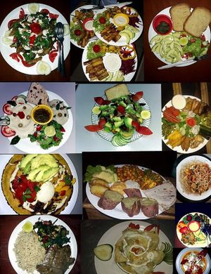 vegan, healthy dish. at Pumpernicle German Bakery in Rishikesh