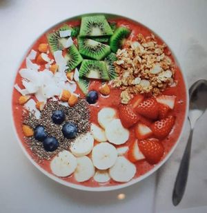 Our Healthy Smoothie Bowl at Pumpernicle German Bakery in Rishikesh