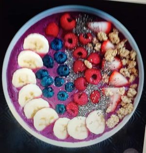 Our Healthy Smoothie Bowl at Pumpernicle German Bakery in Rishikesh