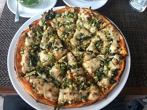vegan Cheese pizza at Pumpernicle German Bakery in Rishikesh