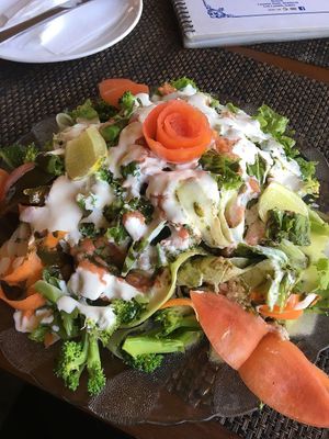 Raw Spagety  Salad at Pumpernicle German Bakery in Rishikesh