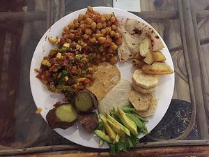 Healthy Vegan Dinner at Pumpernicle German Bakery in Rishikesh