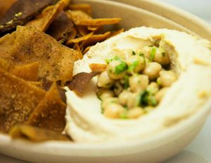 Hummus & Pita chips  at Hummus Republic in Woodland Hills