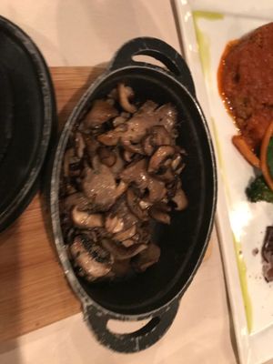 Vegan mushroom cassalout (side dish) at Cedar Restaurant in Washington