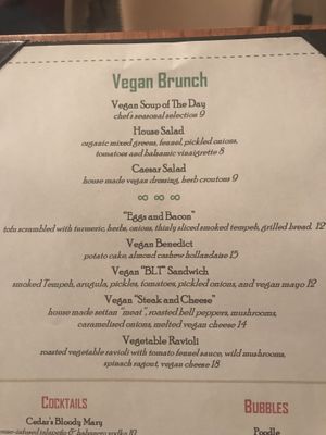 Great choices at Cedar Restaurant in Washington