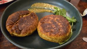 Spicy chickpea bun at Seoul Food DC in Takoma Park