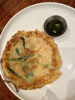 Scallion pancakees  at Seoul Food DC in Takoma Park