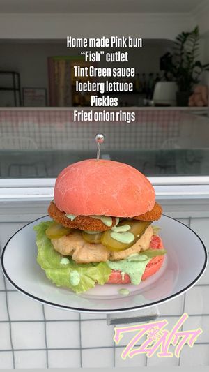 Vegan Fish Burger   at Tint Plant Food in Batumi