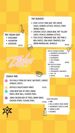 Our Menu 100% vegan   at Tint Plant Food in Batumi