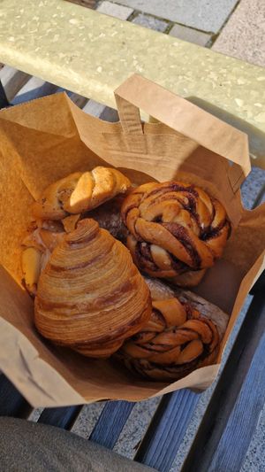 All vegan, except the croissant at Håndbakt Vollebekk in Oslo