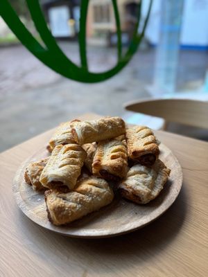 Chickpea sausage rolls at Sprout in Exeter