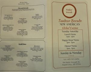 Again, many of these items can be made vegan. And this place is really delicious.  at Tandoor Bocado in Rapid City