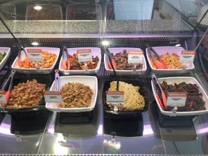 Salad bar at Yam Chops in Toronto