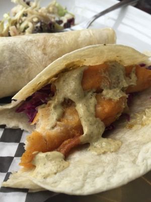 Fishless Tacos - yum! at Yam Chops in Toronto