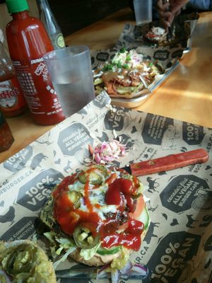 burgers and poutine  at Boon Burger Cafe in Barrie