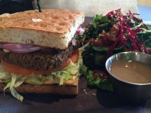 Yummy Reuben Burger at Boon Burger Cafe in Barrie