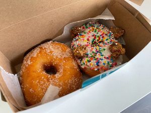 cinnamon sugar and birthday cake at bloomer's in Toronto
