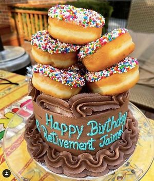 donut cakes at bloomer's in Toronto