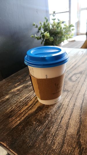 Oat latte at bloomer's in Toronto