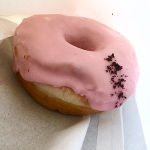 Elderberry hibiscus donut  at bloomer's in Toronto