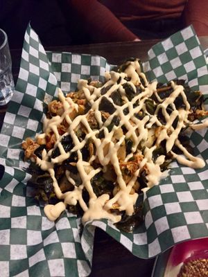 Kimchi poutine  at bloomer's in Toronto