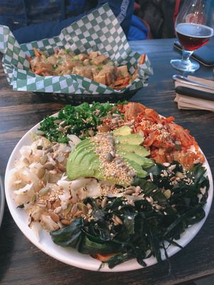 Bowl & poutine  at bloomer's in Toronto
