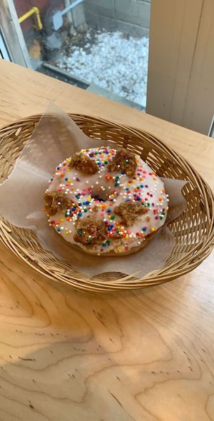 birthday cake at bloomer's in Toronto