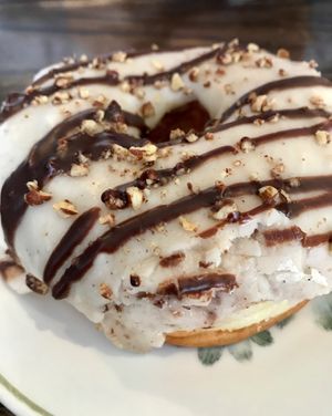chocolate hazelnut banana donut! at bloomer's in Toronto