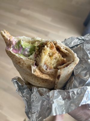 Avocado falafel wrap  at maza magic in Sachsen