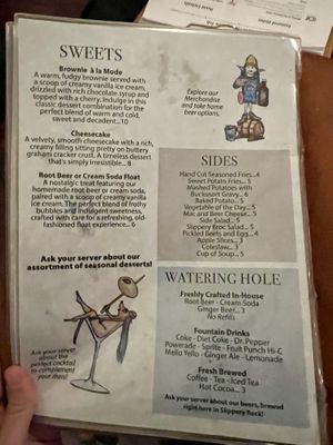 Menu part 4  at North Country Brew Pub in Slippery Rock