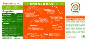 Menu at Ki'tzen in Guadalajara