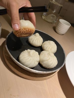 Fried buns  at Qingchun Pumen (Pacific Ocean New World Branch) in Shanghai