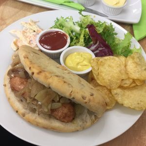 Vegan Posh Dog! at Daisy Moo's Bakehouse in Worthing