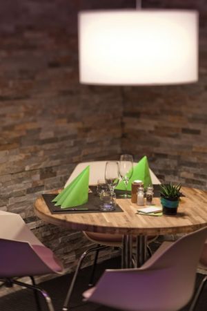 our cosy corner table at Prélude in Luzern