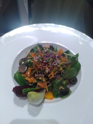 Prélude salad with roasted pumpkin and pistachios at Prélude in Luzern